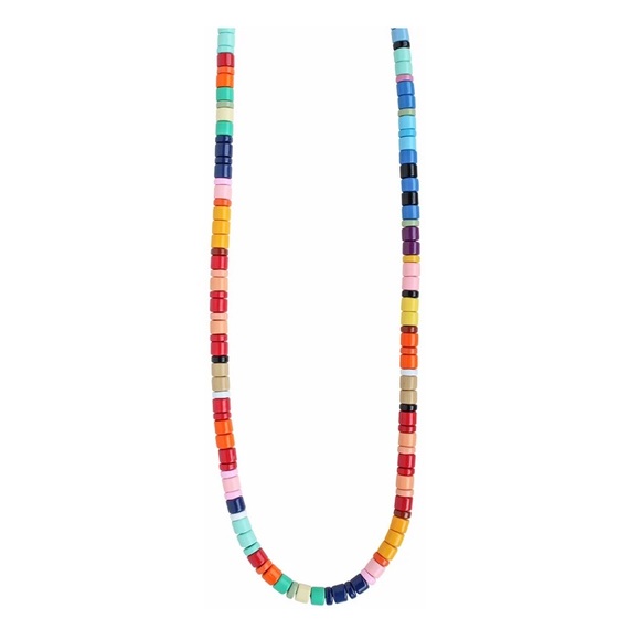Gemelli Enamel Beaded Multicolor Bali Necklace
